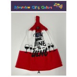 Crochet Top Hand Towel / Tea Towel -  Working from Nine to Wine Crochet Top Hand Towel / Tea Towel -  Working from Nine to Wine